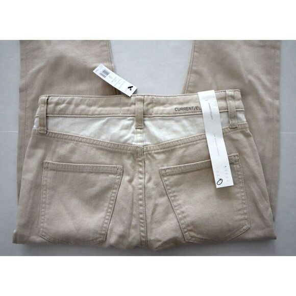 Current/Elliott Women's Sz 27 Tan/White The Original Stiletto Skinny Jeans $248 - Picture 4 of 11